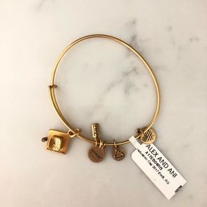 Alex and Ani Graduation Cap gold bracelet